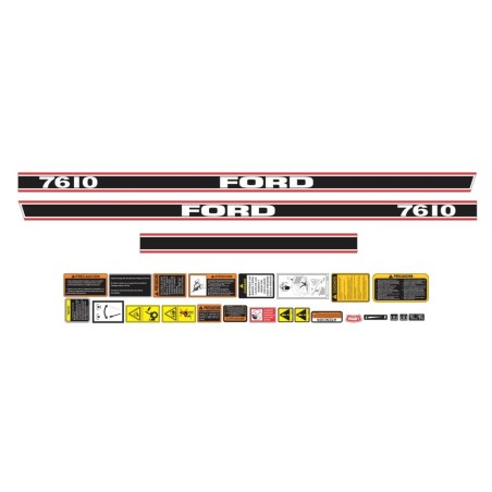 FORD 7610 BLANCO ROJO Y NEGRO