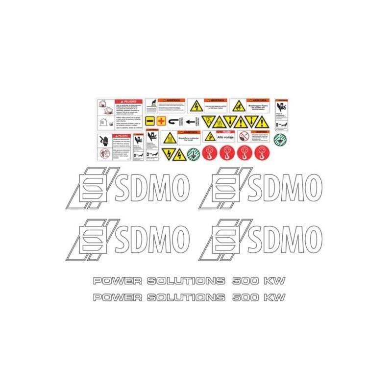 GENERADOR SDMO LETRAS BLANCAS