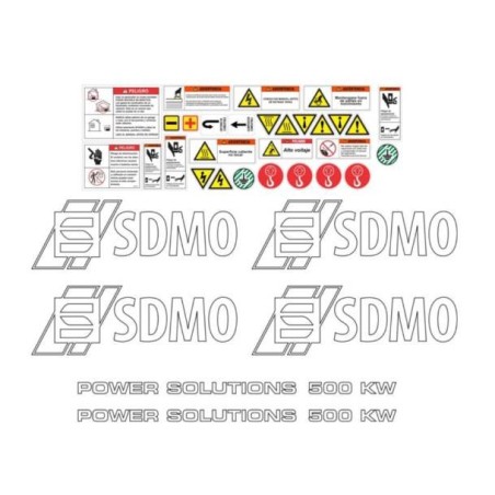 GENERADOR SDMO LETRAS BLANCAS