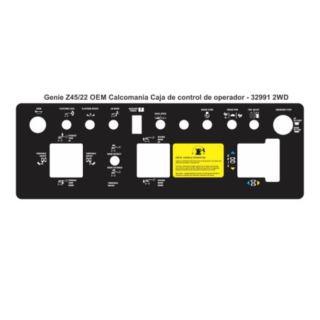 CALCOMANIA PARA TABLERO GENIE Z45-22 OEM - 32991 2WD