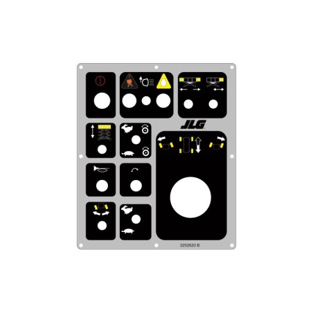 CALCOMANIA PARA TABLERO JLG 33RTS CONTROLLED BOX LID 3252620
