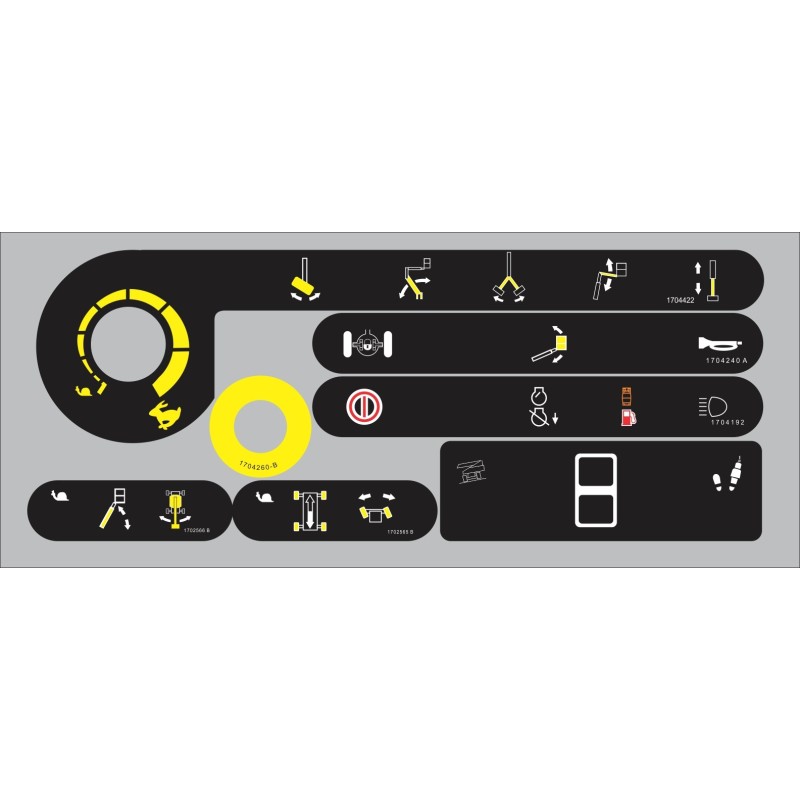 CALCOMANIAS PARA TABLERO DE CONTROLES JLG 600S
