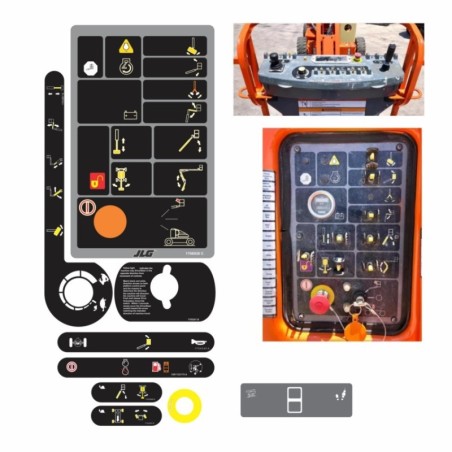 CALCOMANIAS PARA TABLERO DE CONTROLES JLG E450AJ COMPLETO