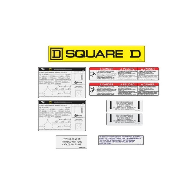 SQUARE D TRANSFORMADOR 45 KVA 220